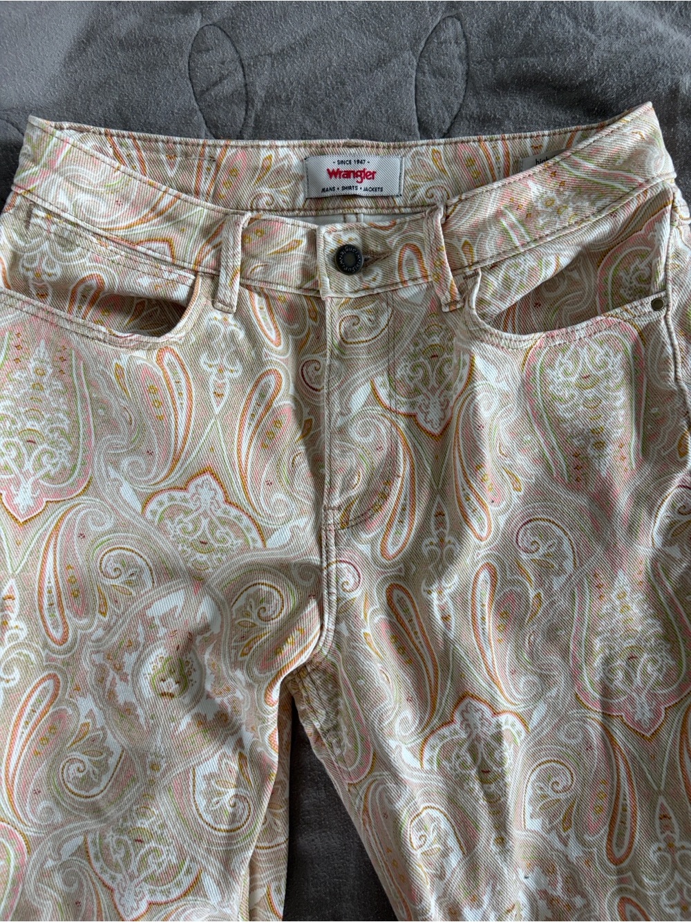 Wrangler flare high rise paisley jeans - Picture 3 of 5